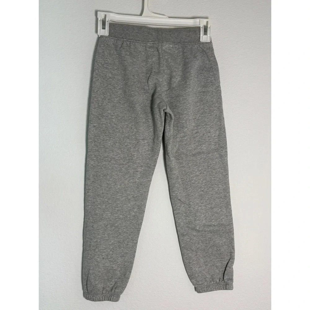 Gap‎ Kids Girls Gray Logo Fleece Joggers Sweatpants Size M 8 Pink Logo